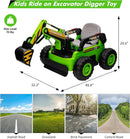 12V Kids Ride-On Excavator Truck with Remote Control and Electric Digging Arm Magic Cars 18