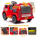 12V Kids Ride-On Firefighter Truck Toy with Fire Gun, Shovel, Loudspeaker, and Music Magic Cars 2
