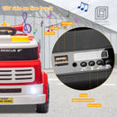12V Kids Ride-On Firefighter Truck Toy with Fire Gun, Shovel, Loudspeaker, and Music Magic Cars 5