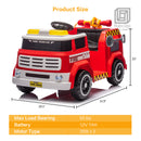 12V Kids Ride-On Firefighter Truck Toy with Fire Gun, Shovel, Loudspeaker, and Music Magic Cars 7