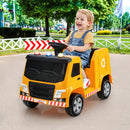 12V Kids Ride-On Garbage Truck with Warning Lights and 6 Recycling Accessories Magic Cars 1