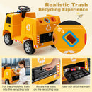 12V Kids Ride-On Garbage Truck with Warning Lights and 6 Recycling Accessories Magic Cars 2