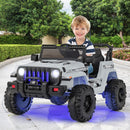 Gray 12V Ride-On Jeep for Kids with 2.4G Remote Control and LED Lights Magic Cars 1