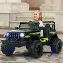 12V Kids Ride-On Jeep Car with 2.4G Remote Control - Black and Green Magic Cars 1
