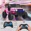 12V Pink Kids Ride-On Jeep Car with 2.4G Remote Control Magic Cars 2