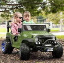 12V Kids Ride-On Jeep Truck Car with Two Powerful Motors, 2 Seats, Rubber Tires, and Remote Control Magic Cars 0