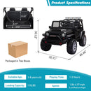 12V Electric Ride-On Jeep with Remote Control for Kids Ages 3-8 Black Magic Cars 2