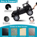 12V Electric Ride-On Jeep with Remote Control for Kids Ages 3-8 Black Magic Cars 3