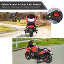 12V Electric Kids Ride-On Motorcycle with Training Wheels and Lights Red Magic Cars 6