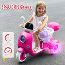 12V Electric Ride-On Motorcycle for Girls with Battery and LED Lights Magic Cars 1