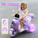 12V Electric Ride-On Motorcycle for Girls with LED Lights and MP3 Player Magic Cars 1