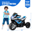 12V Kids Ride-On Motorcycle with LED Headlights and Non-Slip Wheels Blue Magic Cars 1