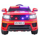 12V Battery-Powered Kids Ride-On Police Car with Remote Control 4-Wheeler Truck Magic Cars 0