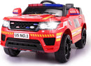 12V Battery-Powered Kids Ride-On Police Car with Remote Control 4-Wheeler Truck Magic Cars 10