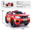 12V Battery-Powered Kids Ride-On Police Car with Remote Control 4-Wheeler Truck Magic Cars 1