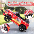 12V Battery-Powered Kids Ride-On Police Car with Remote Control 4-Wheeler Truck Magic Cars 5