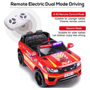 12V Battery-Powered Kids Ride-On Police Car with Remote Control 4-Wheeler Truck Magic Cars 6
