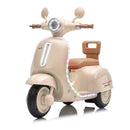 Beige 12V Three-Wheel Kids Scooter with LED Lights and Bluetooth Music for Ages 3-6 Magic Cars Variant 0