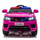 12V Kids Ride-On Cop SUV Car with Remote Control, Siren Sounds, Alarm Lights, and Music Magic Cars 3