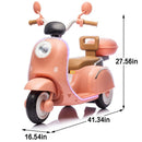 12V Kids Electric Three-Wheel Ride-On Motorcycle with Bluetooth Music for Ages 3-6 Years Magic Cars 1