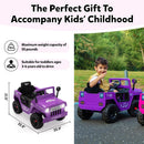 12V Electric Kids Ride-On Jeep Car with Battery Power, Remote Control, and LED Lights Magic Cars 3