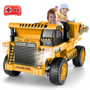 12V Kids Electric Ride-On Dump Truck with Remote Control and Power Wheels Magic Cars 2