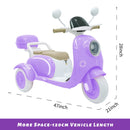 12V Kids Electric Ride-On Moped Motorcycle 2-Seater with Bluetooth and LED Lights Magic Cars 5