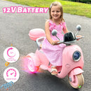 12V Kids Electric Ride-On Moped Motorcycle 2-Seater with Bluetooth and LED Lights Magic Cars 8