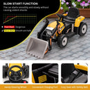 12V Kids Ride-On Excavator Truck with Adjustable Arm and Bucket Toy Magic Cars 6