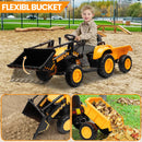 12V Kids Electric Ride-On Tractor and Bulldozer Vehicle with Trailer and Music Magic Cars 10