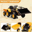 12V Kids Electric Ride-On Tractor and Bulldozer Vehicle with Trailer and Music Magic Cars 11