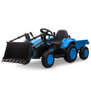 12V Kids Electric Ride-On Tractor and Bulldozer Vehicle with Trailer and Music Magic Cars 12
