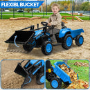 12V Kids Electric Ride-On Tractor and Bulldozer Vehicle with Trailer and Music Magic Cars 14