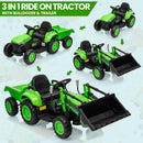 12V Kids Electric Ride-On Tractor and Bulldozer Vehicle with Trailer and Music Magic Cars 2