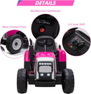 12V Electric Kids Ride-On Tractor Car with Trailer and Remote Control Magic Cars 3
