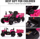 12V Electric Ride-On Tractor with Trailer Battery Powered Toy Car for Toddlers Magic Cars 2