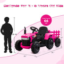 12V Electric Ride-On Tractor with Trailer Battery Powered Toy Car for Toddlers Magic Cars 6