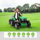 12V Kids Electric Ride-On Tractor Toy with Detachable Trailer and Remote Control Green Magic Cars 2