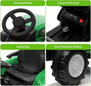 12V Kids Electric Ride-On Tractor Toy with Detachable Trailer and Remote Control Green Magic Cars 4