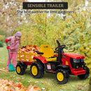 12V Electric Ride-On Kids Tractor with Trailer and Remote Control – Red Magic Cars 0