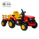 12V Electric Ride-On Kids Tractor with Trailer and Remote Control – Red Magic Cars 1