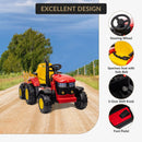 12V Electric Ride-On Kids Tractor with Trailer and Remote Control – Red Magic Cars 3