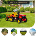 12V Electric Ride-On Kids Tractor with Trailer and Remote Control – Red Magic Cars 7