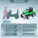 12V Kids Electric Ride-On Tractor Excavator with Detachable Trailer and Remote Control Magic Cars 5