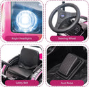 12V Electric Kids Ride-On Tractor Toy with Trailer and Remote Control in Pink Magic Cars 5