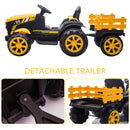 12V Electric Kids Ride-On Tractor Toy with Trailer and Remote Control Magic Cars 15