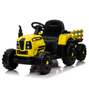12V Battery-Powered Kids Ride-On Tractor with Trailer and Remote Control for Boys and Girls Magic Cars 24
