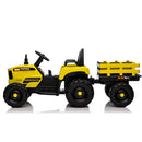12V Battery-Powered Kids Ride-On Tractor with Trailer and Remote Control for Boys and Girls Magic Cars 26