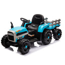 12V Battery-Powered Kids Ride-On Tractor with Trailer and Remote Control, 3-Speed Child Vehicle Magic Cars 27