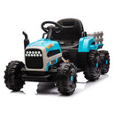 12V Battery-Powered Kids Ride-On Tractor with Trailer and Remote Control, 3-Speed Child Vehicle Magic Cars 28